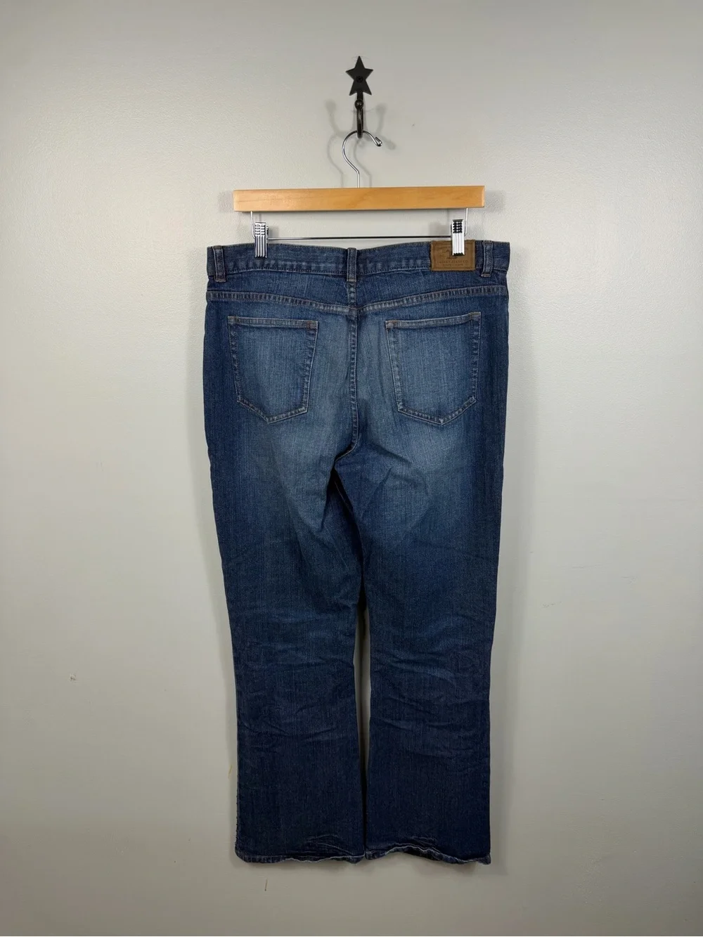 Lauren Ralph Lauren Jeans Womens 12 Dark Wash Studded Side Seam Stretch Straight